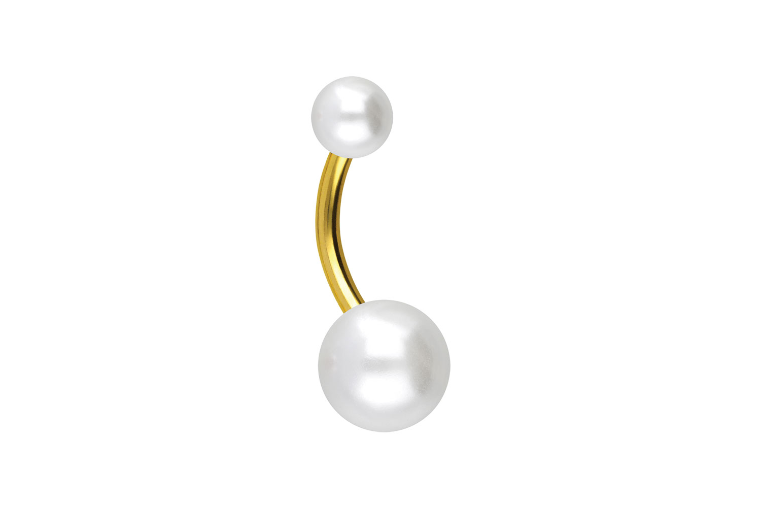 Titan Bananabell Piercing mit Innengewinde SYNTHETISCHE PERLEN